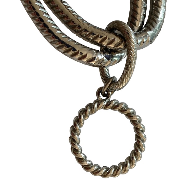 bracelet toggle thick chain silver WHITE HOUSE BLACK MARKET statement pristine - Picture 9 of 11